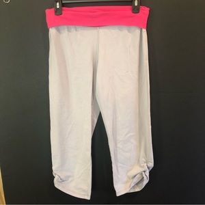 PATAGONIA Gray Pink Cropped Athletic PANTS M
